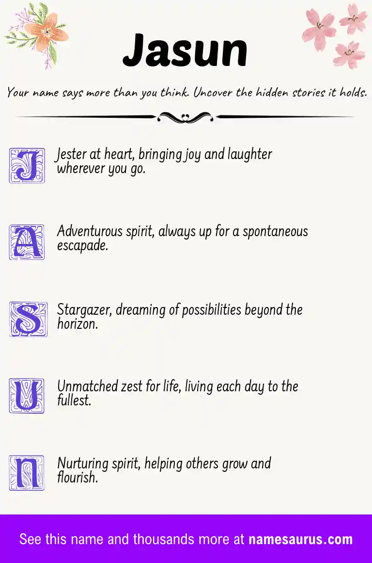 Acrostic poem about Jasun.