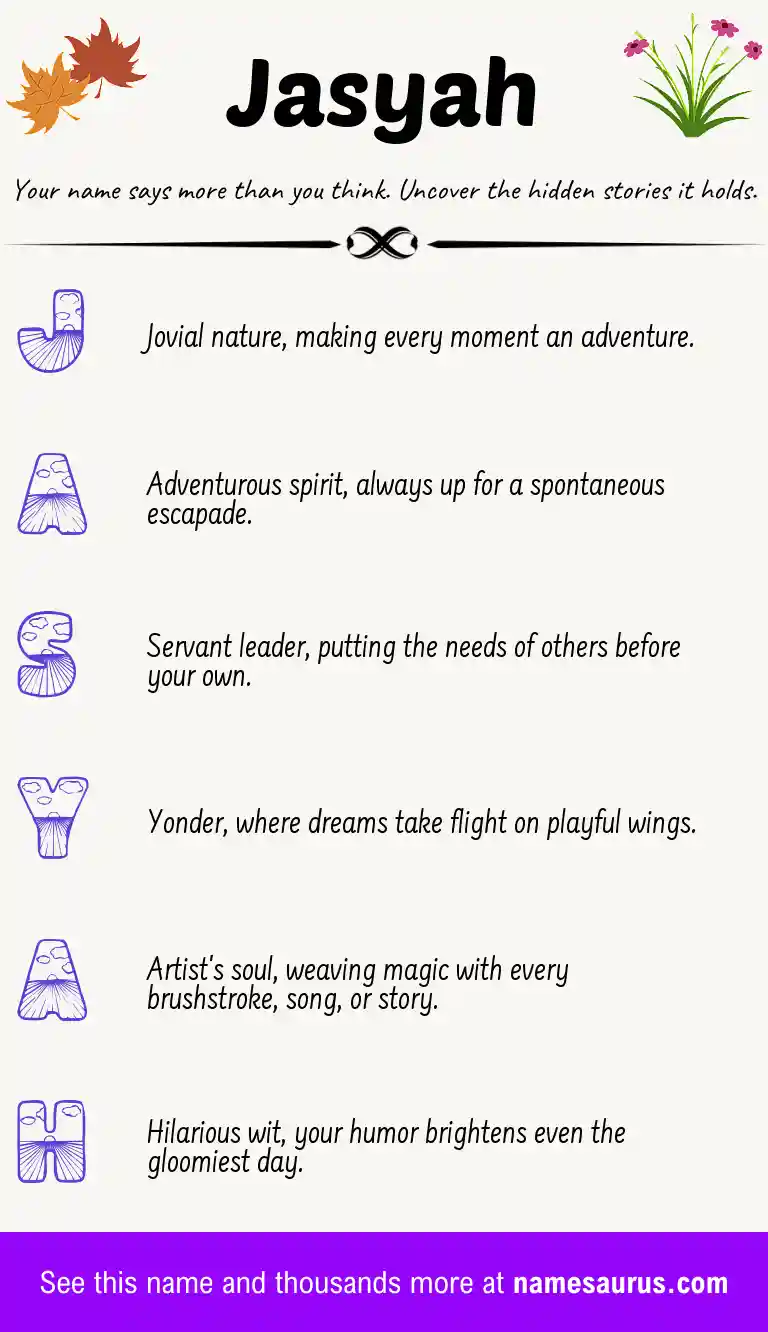 Acrostic poem about Jasyah.