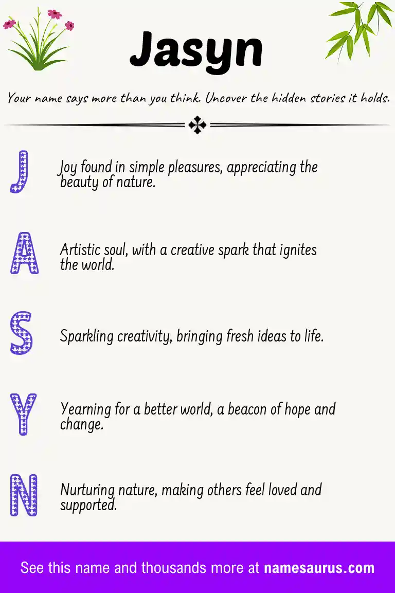 Acrostic poem about Jasyn.