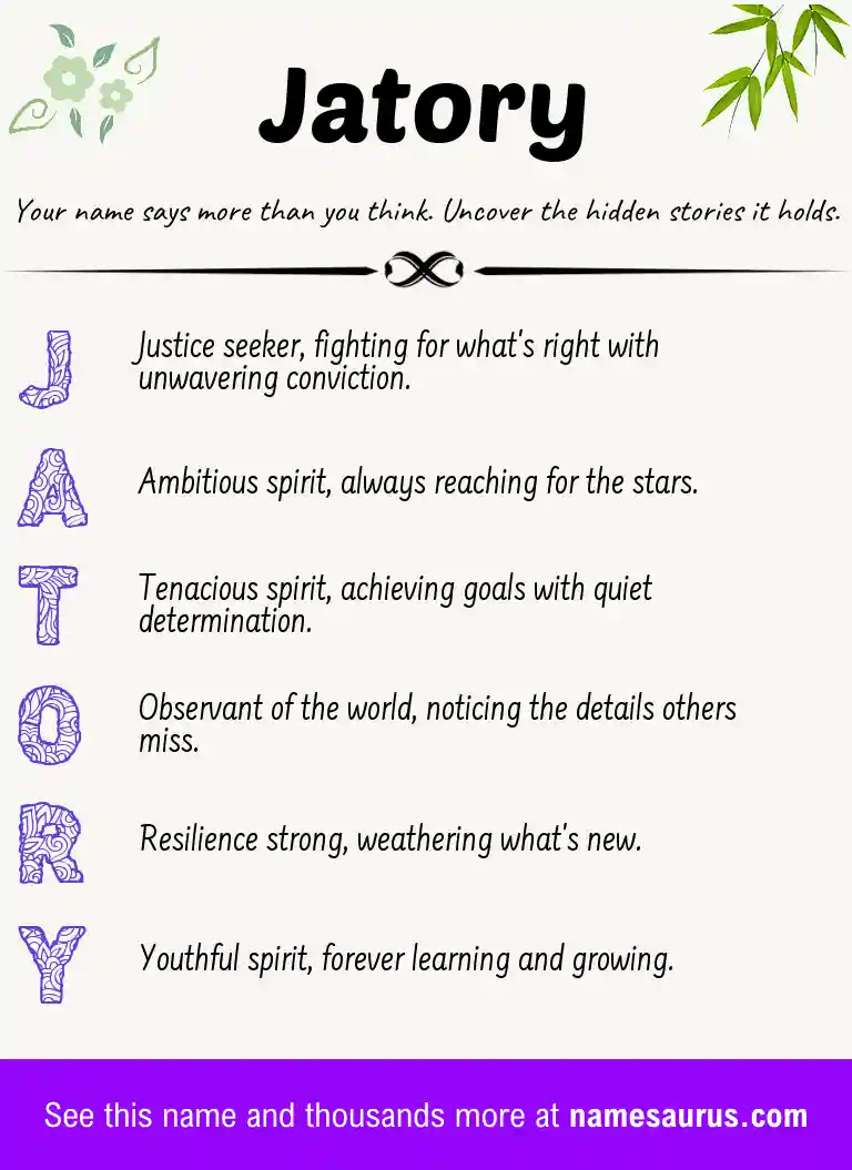 Acrostic poem about Jatory.