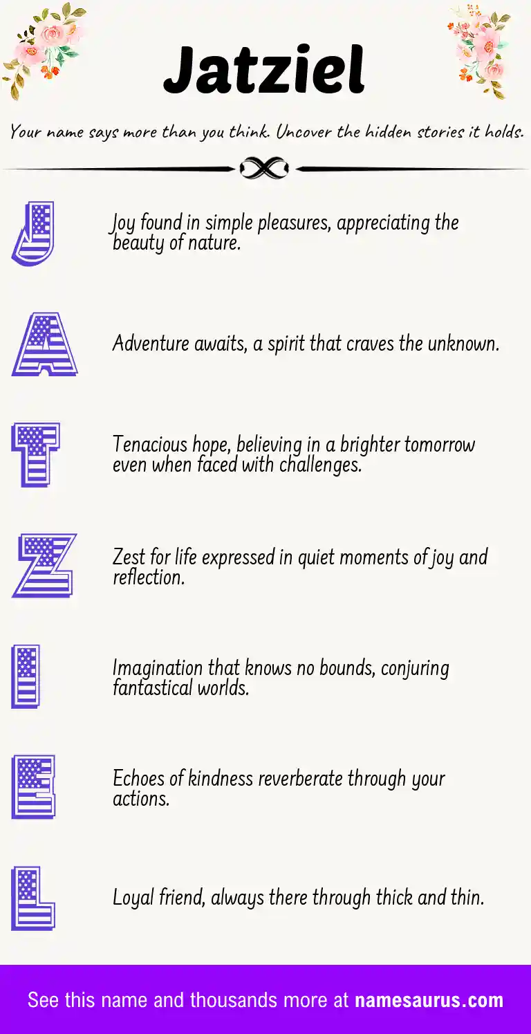 Acrostic poem about Jatziel.