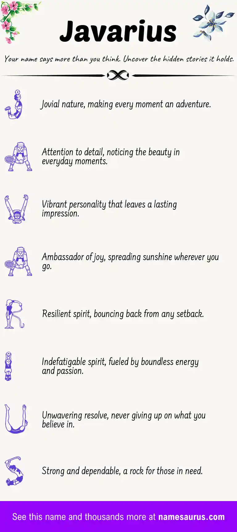 Acrostic poem about Javarius.