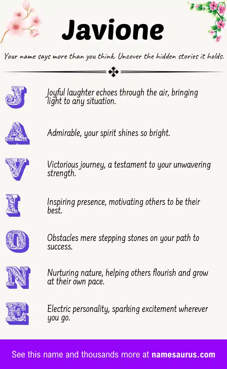 Acrostic poem about Javione.