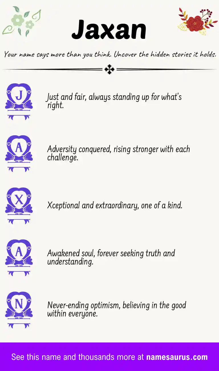 Acrostic poem about Jaxan.