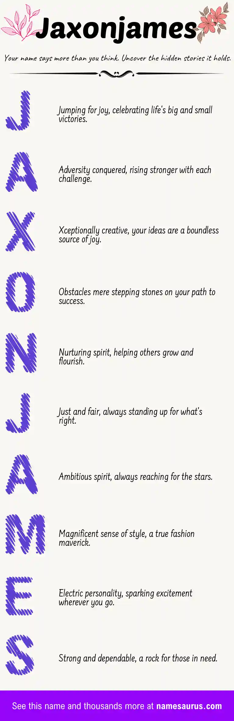 Acrostic poem about Jaxonjames.