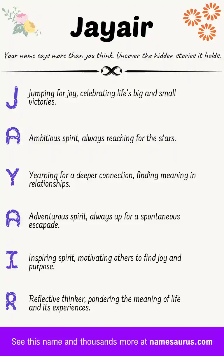 Acrostic poem about Jayair.
