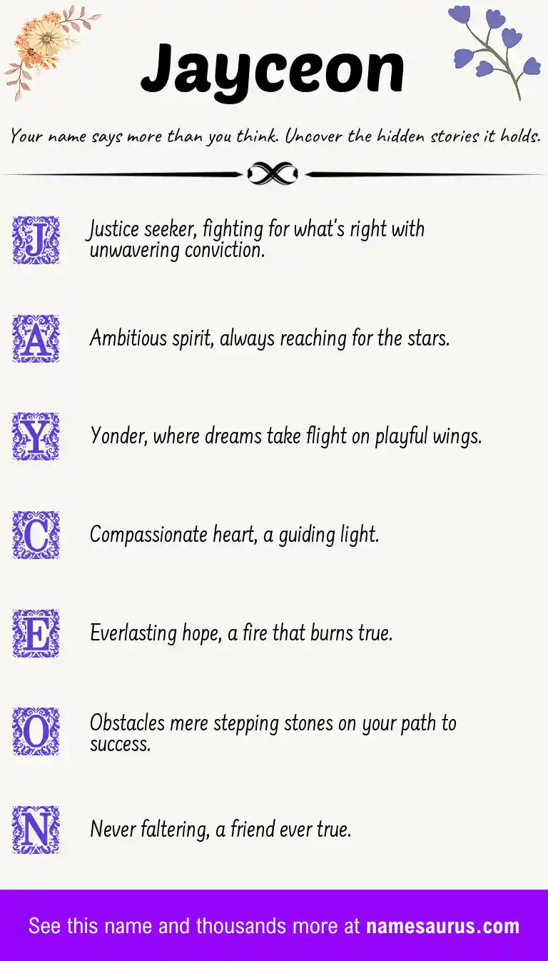 Acrostic poem about Jayceon.