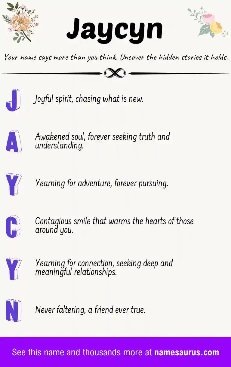Acrostic poem about Jaycyn.