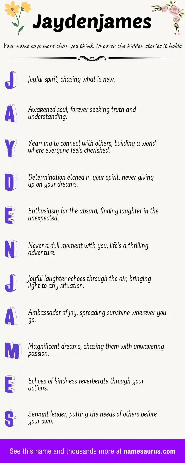Acrostic poem about Jaydenjames.