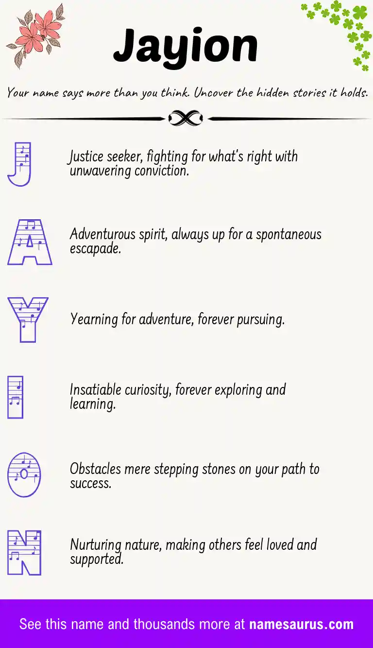 Acrostic poem about Jayion.