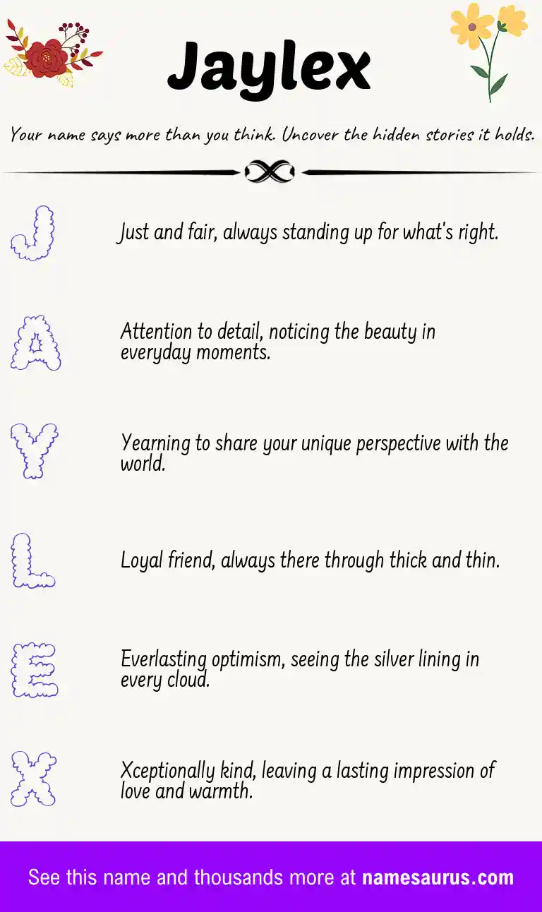 Acrostic poem about Jaylex.