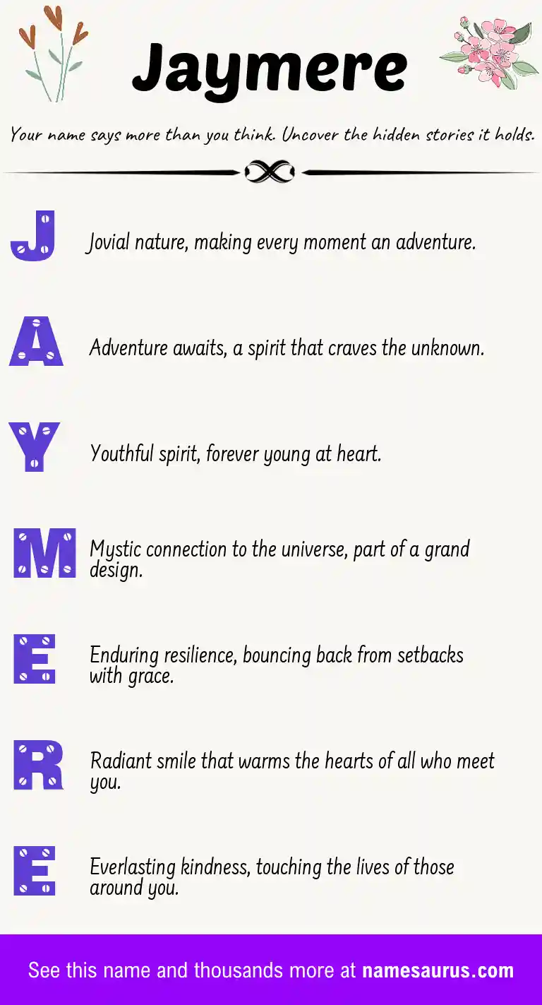 Acrostic poem about Jaymere.