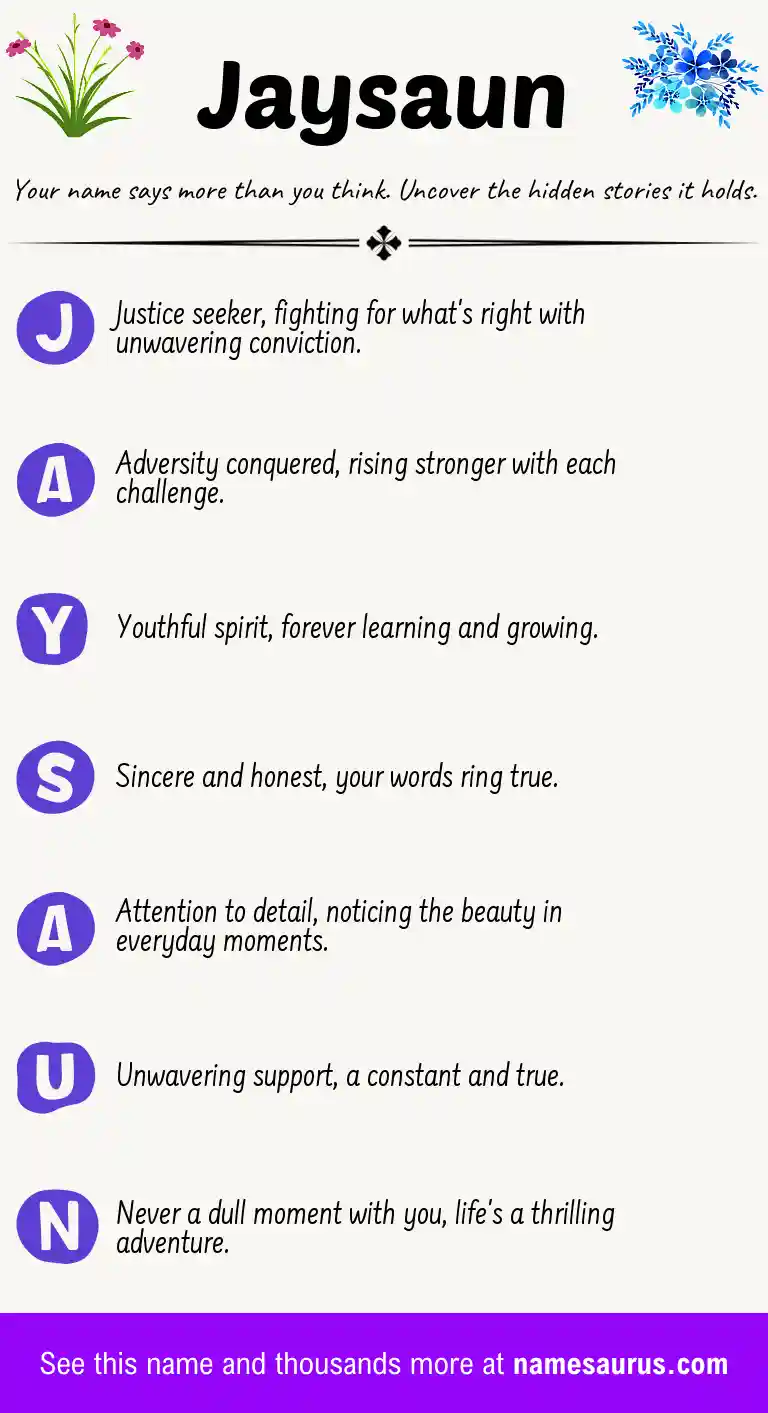 Acrostic poem about Jaysaun.