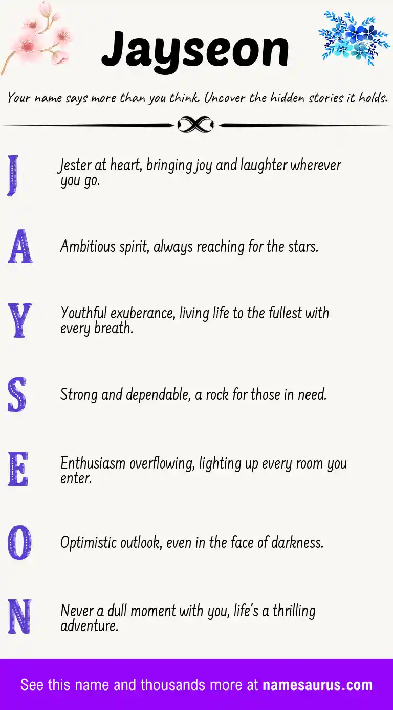 Acrostic poem about Jayseon.