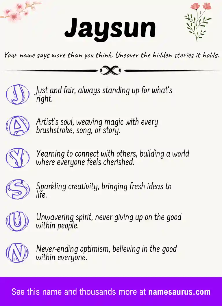 Acrostic poem about Jaysun.