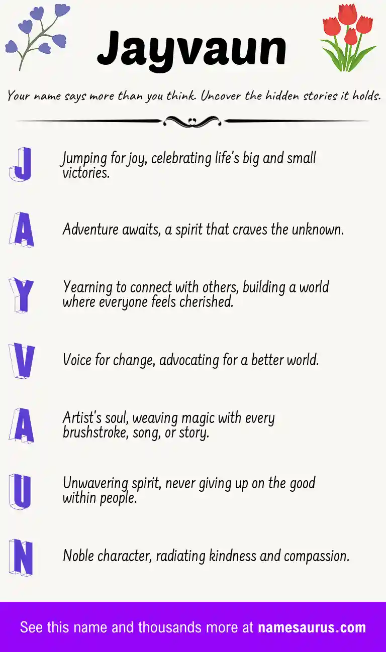Acrostic poem about Jayvaun.