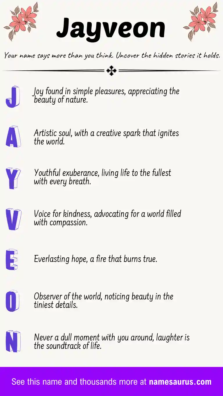 Acrostic poem about Jayveon.