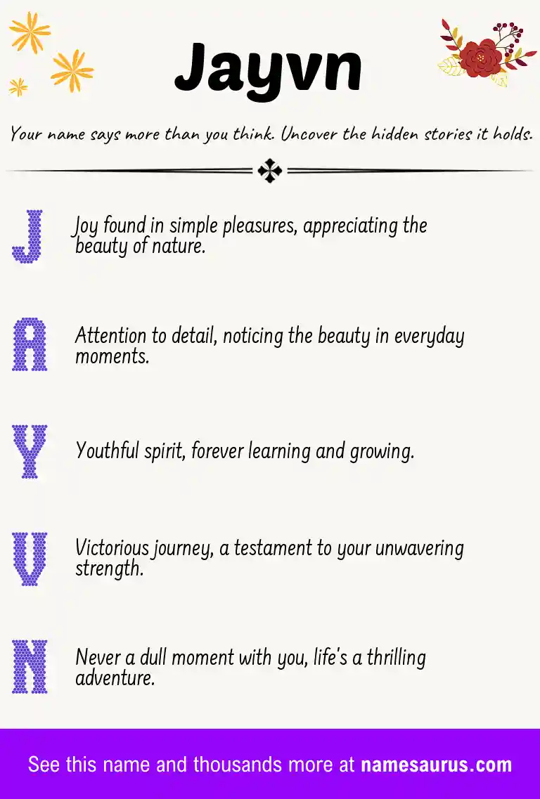 Acrostic poem about Jayvn.