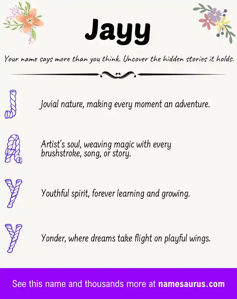 Acrostic poem about Jayy.