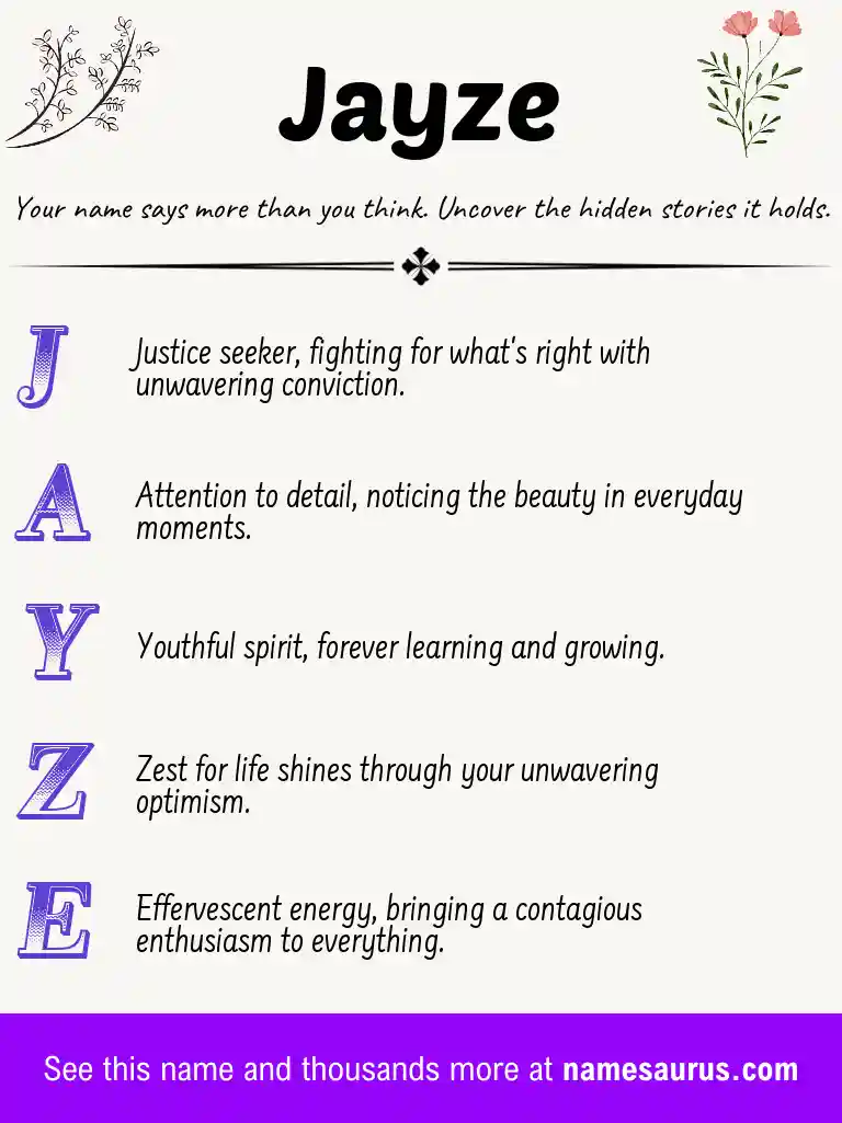 Acrostic poem about Jayze.