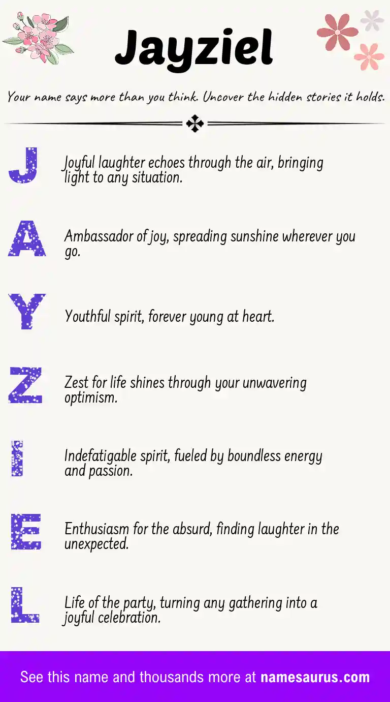Acrostic poem about Jayziel.
