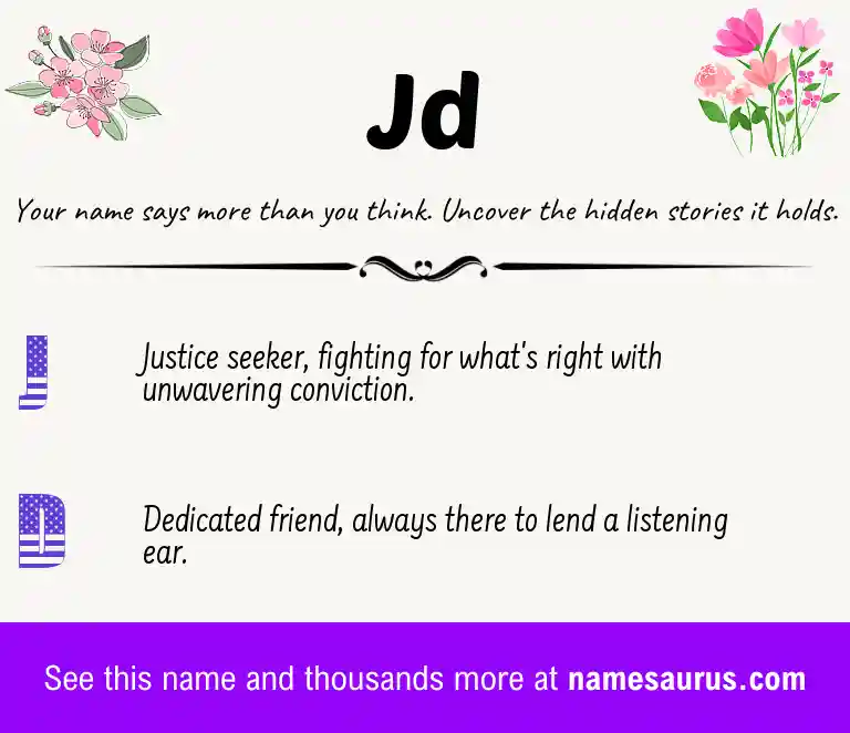 Acrostic poem about Jd.