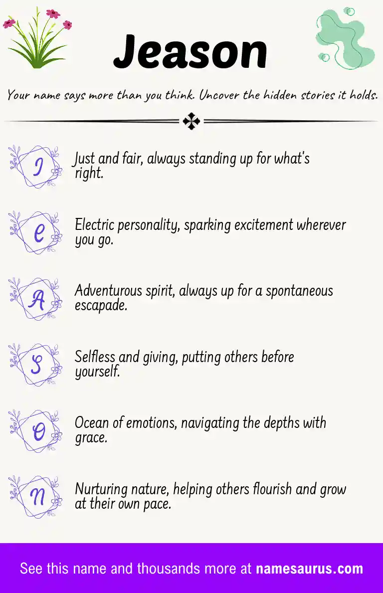 Acrostic poem about Jeason.