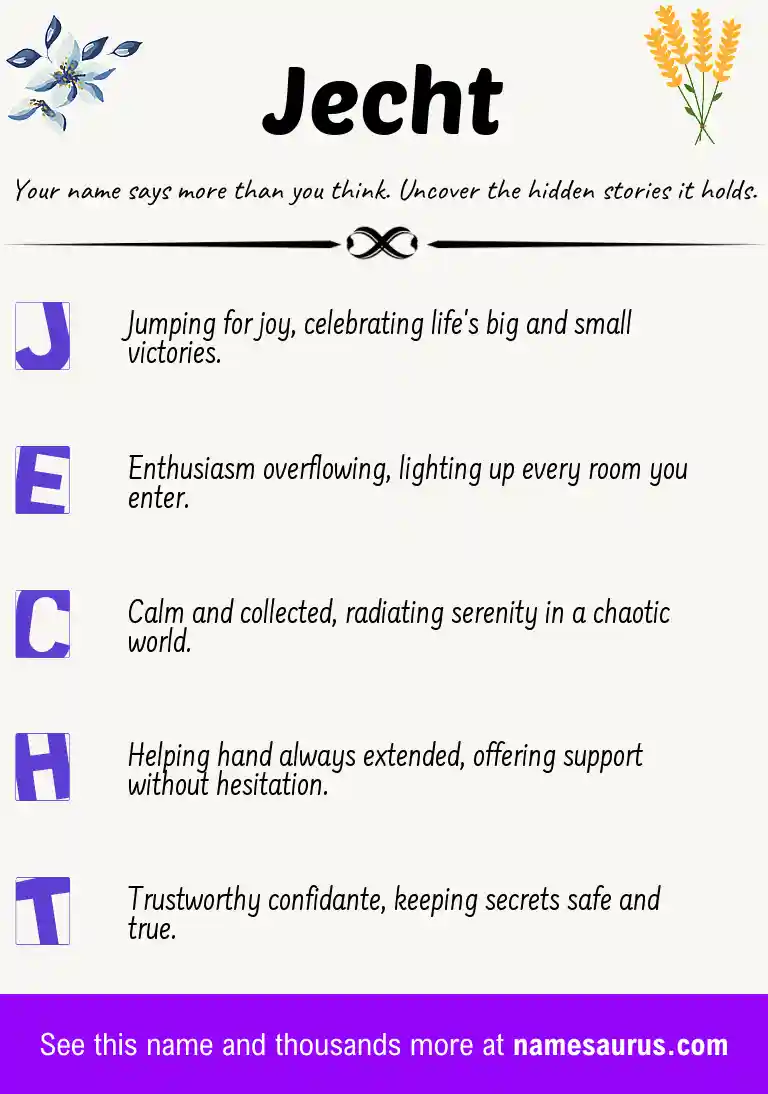 Acrostic poem about Jecht.
