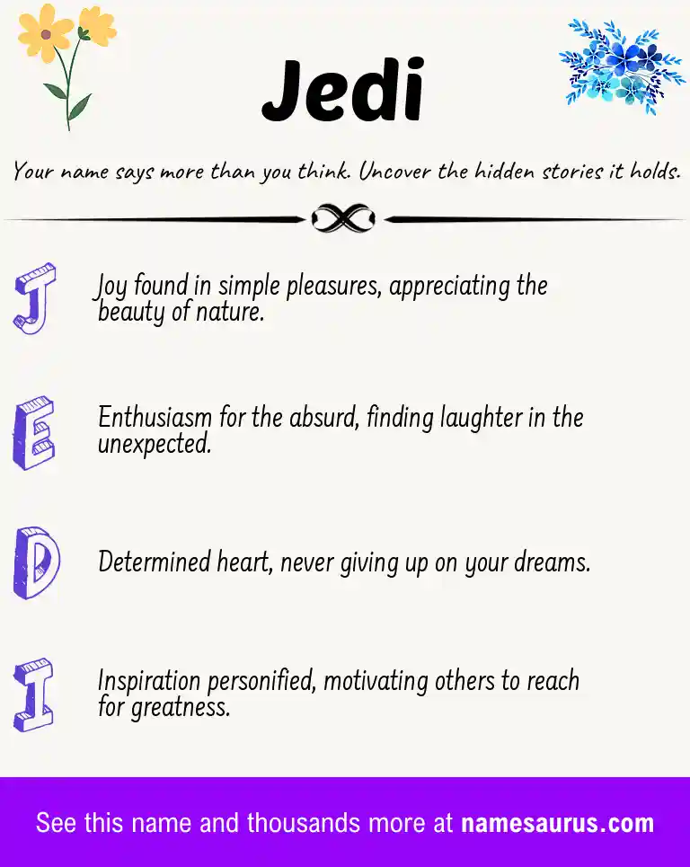Acrostic poem about Jedi.