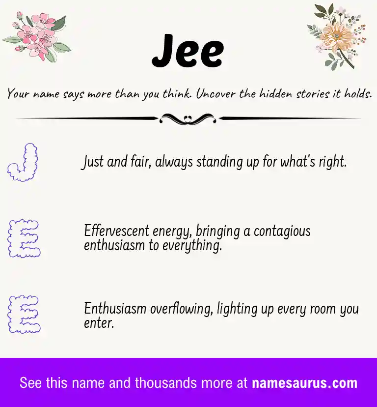 Acrostic poem about Jee.