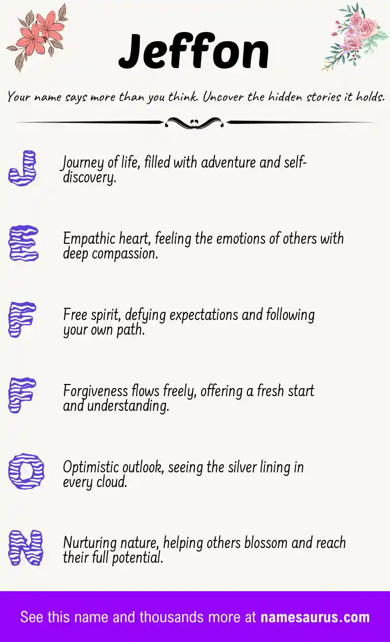 Acrostic poem about Jeffon.