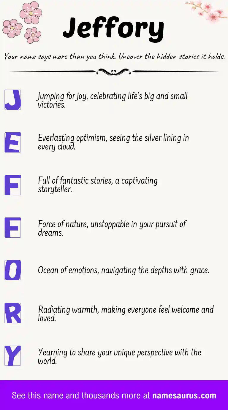 Acrostic poem about Jeffory.