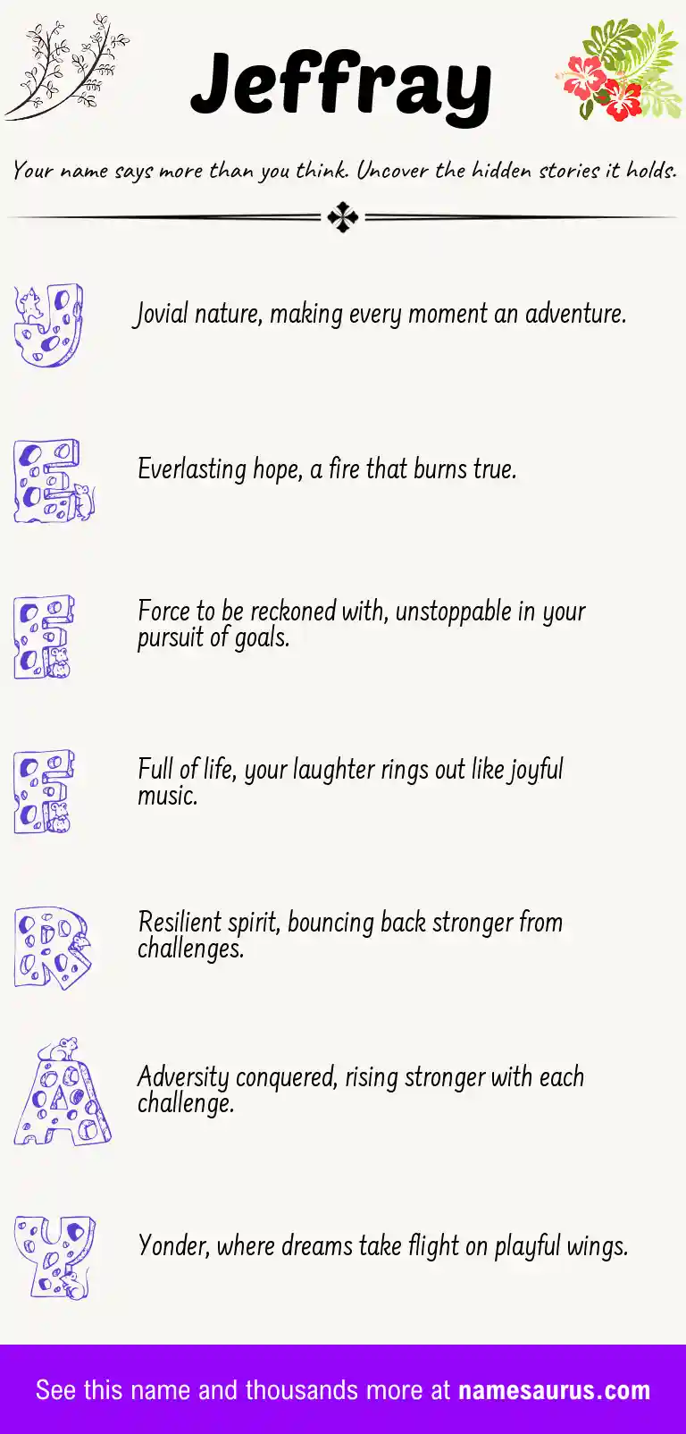 Acrostic poem about Jeffray.