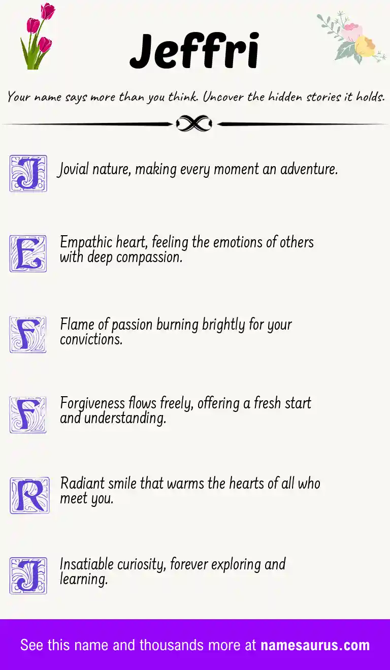 Acrostic poem about Jeffri.