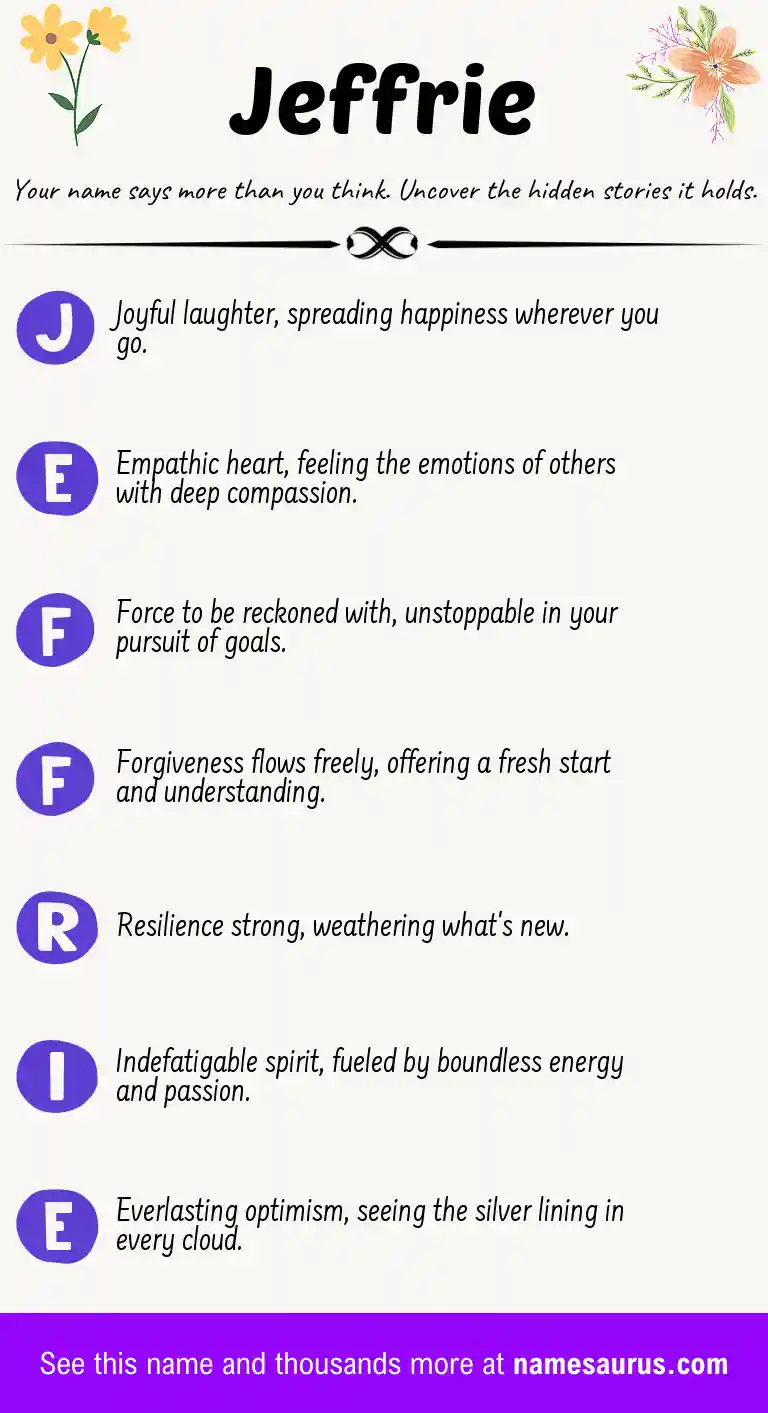 Acrostic poem about Jeffrie.