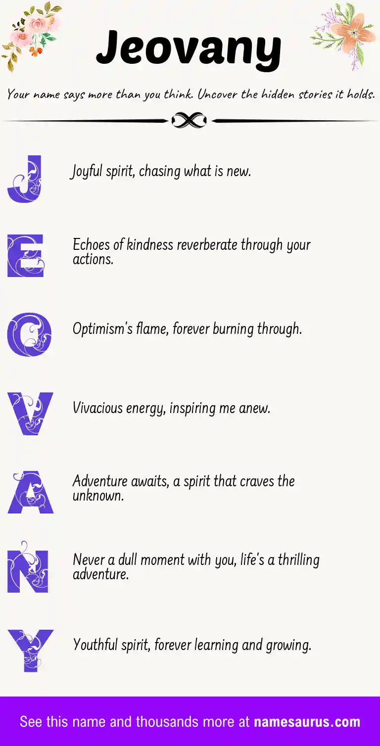 Acrostic poem about Jeovany.