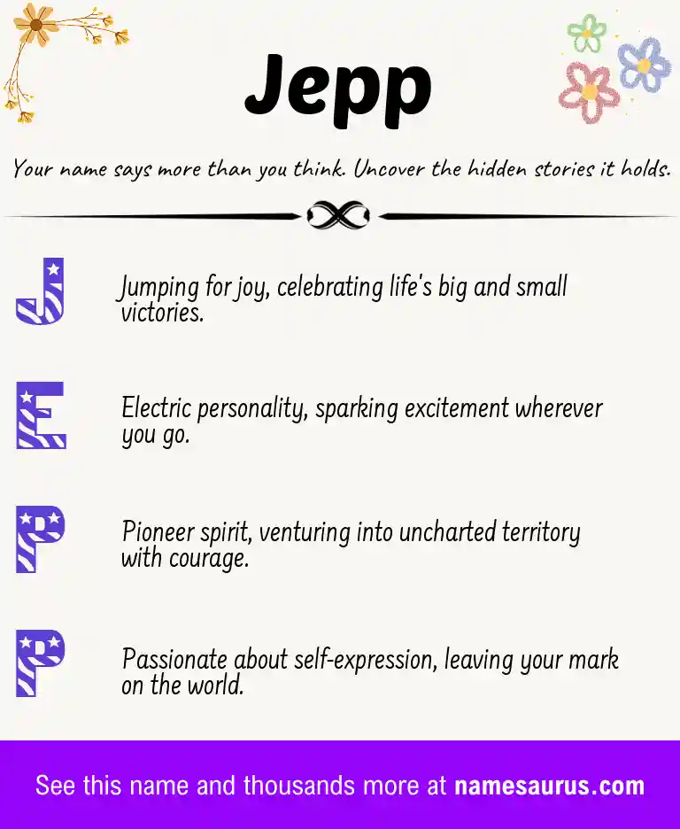 Acrostic poem about Jepp.