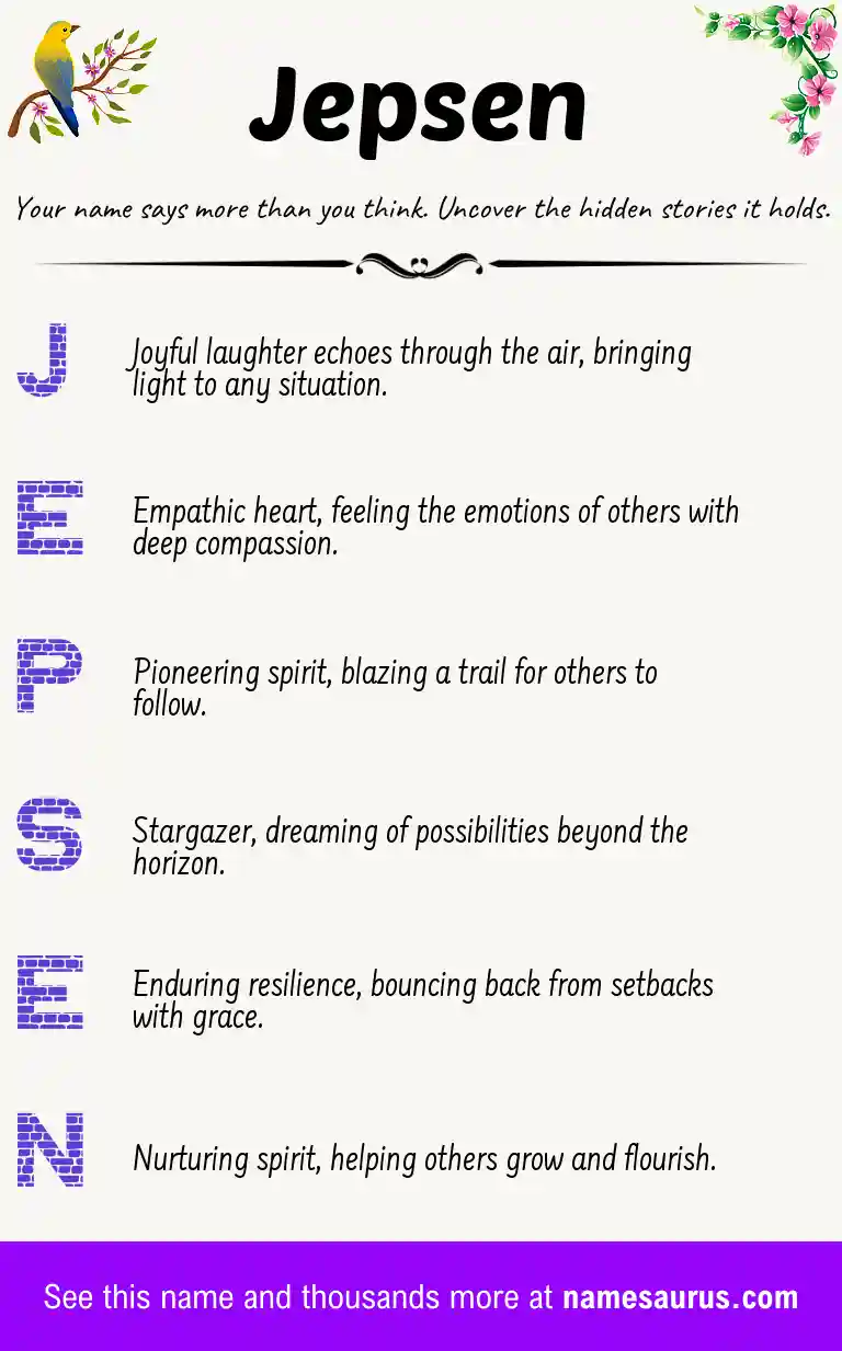 Acrostic poem about Jepsen.