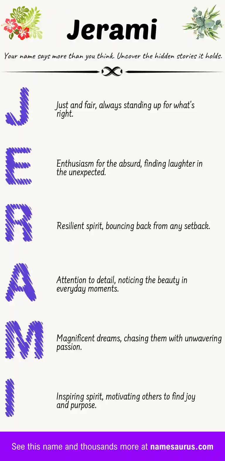 Acrostic poem about Jerami.