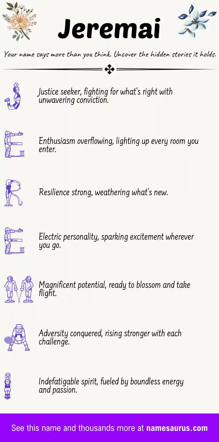 Acrostic poem about Jeremai.