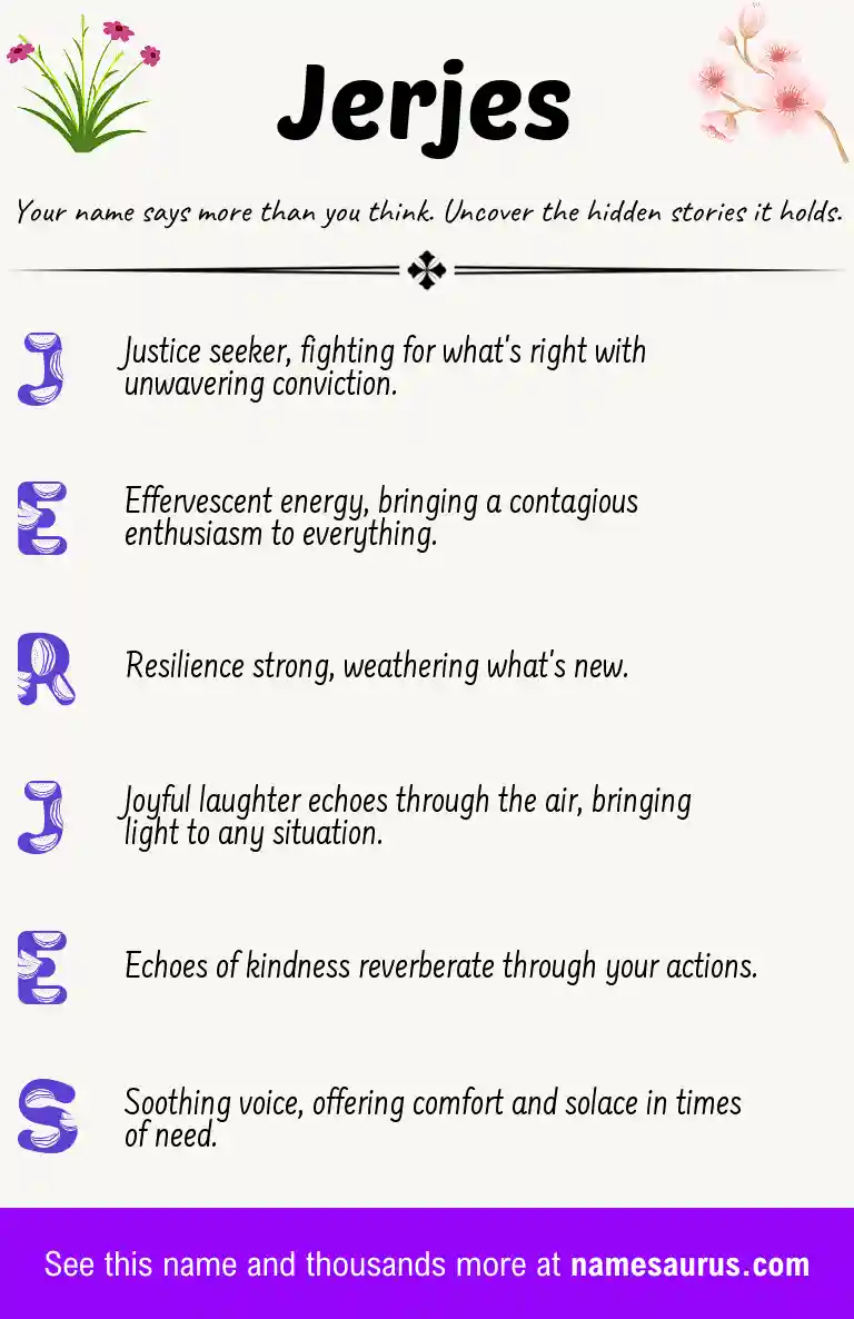 Acrostic poem about Jerjes.