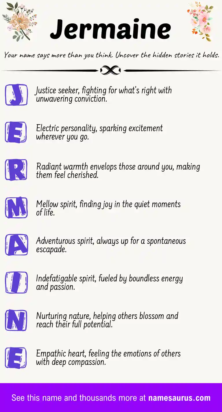 Acrostic poem about Jermaine.