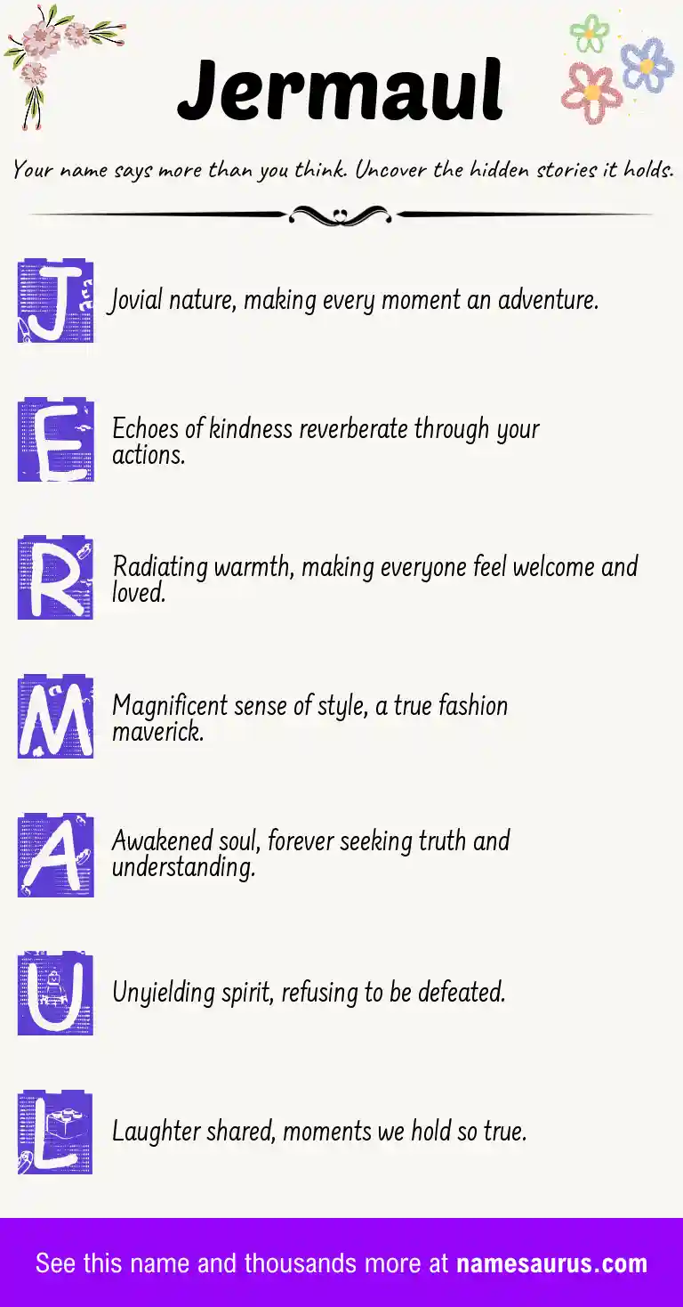 Acrostic poem about Jermaul.