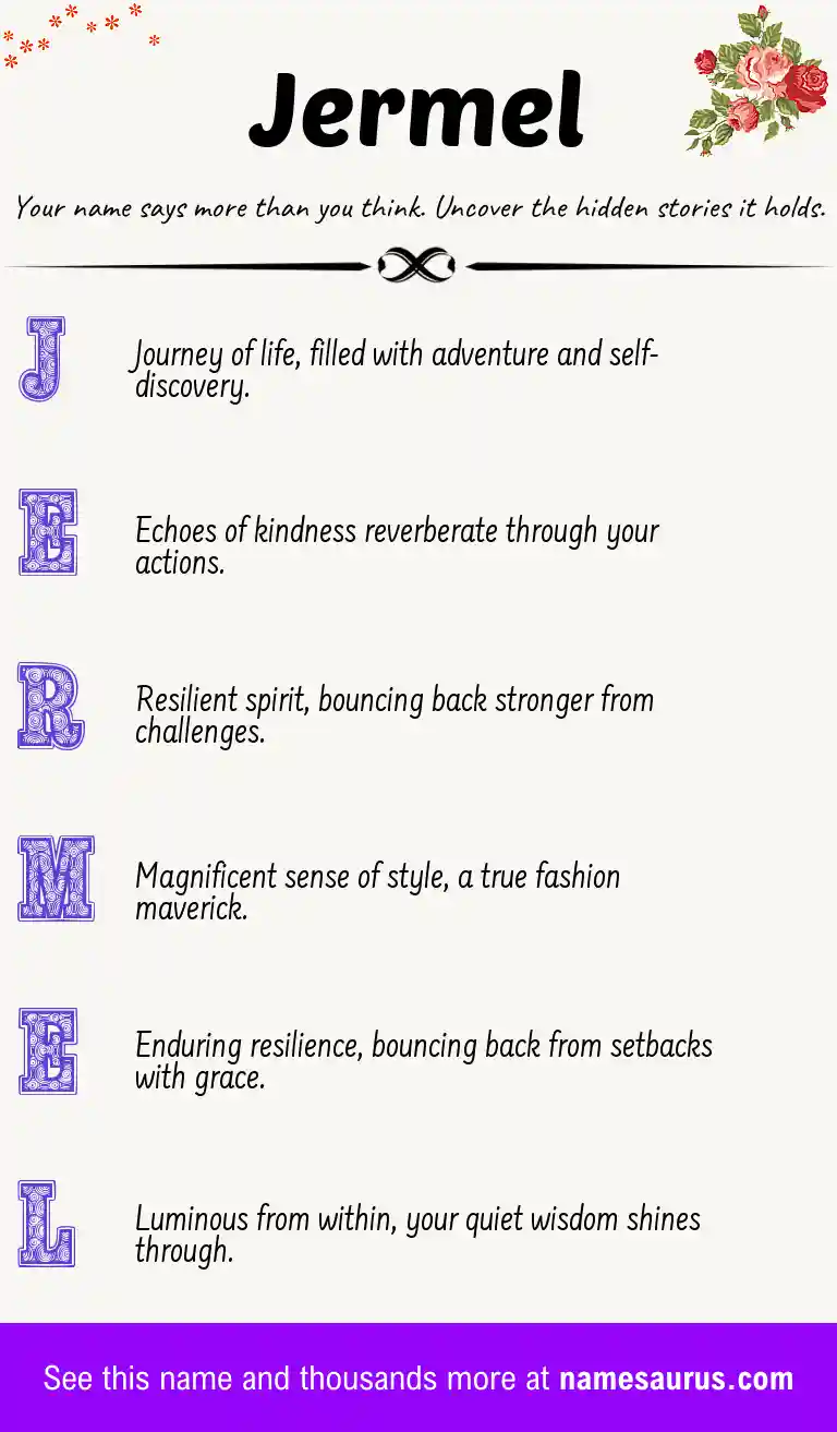 Acrostic poem about Jermel.