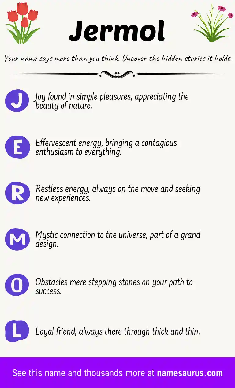 Acrostic poem about Jermol.
