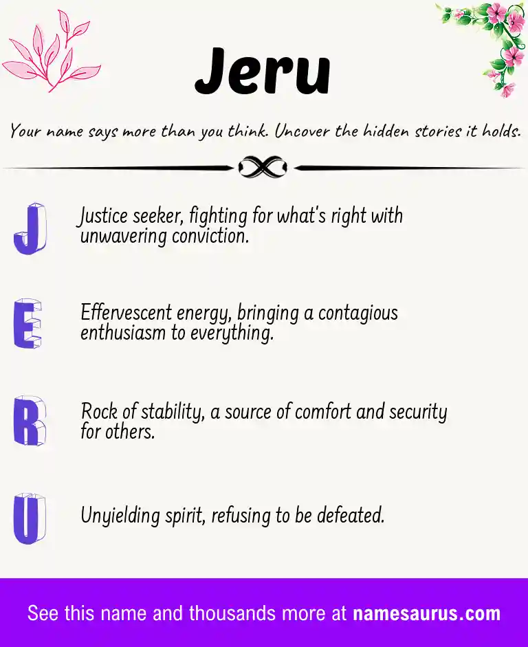 Acrostic poem about Jeru.