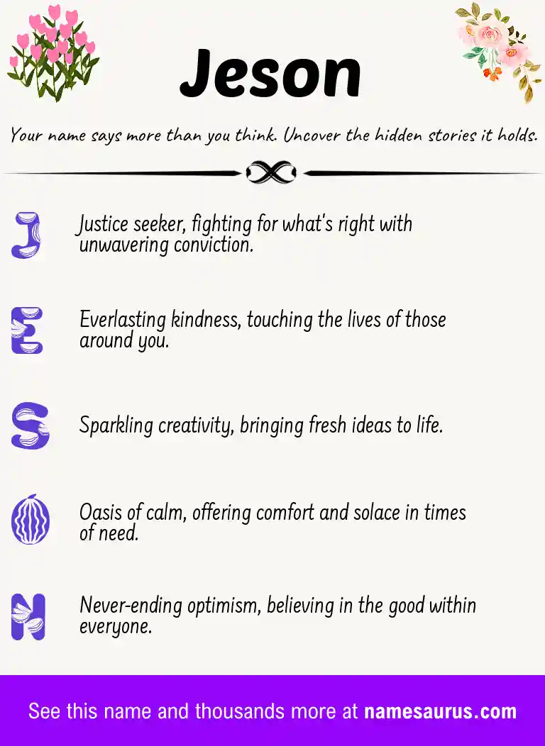 Acrostic poem about Jeson.