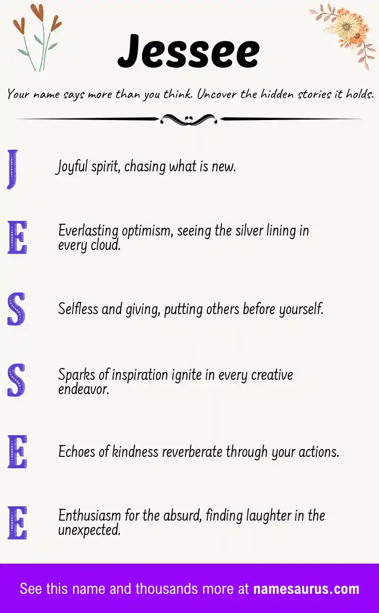 Acrostic poem about Jessee.