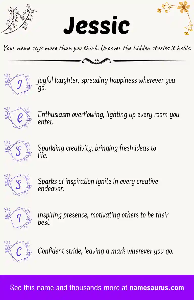 Acrostic poem about Jessic.