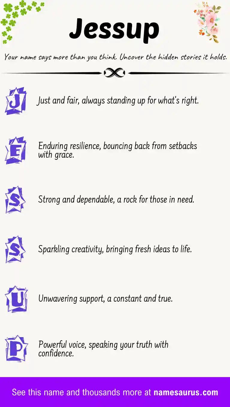 Acrostic poem about Jessup.